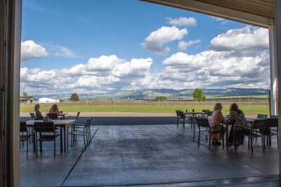 View from the barrel room.